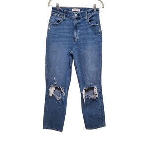 Abercrombie 90's Straight Curve Love Jeans Hi Rise 28/6 Short